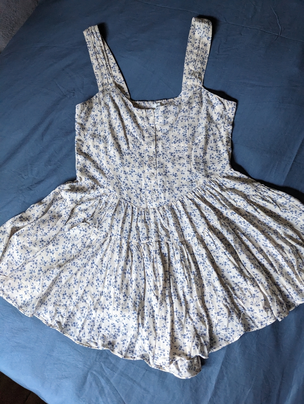 Aerie Blue Floral Romper